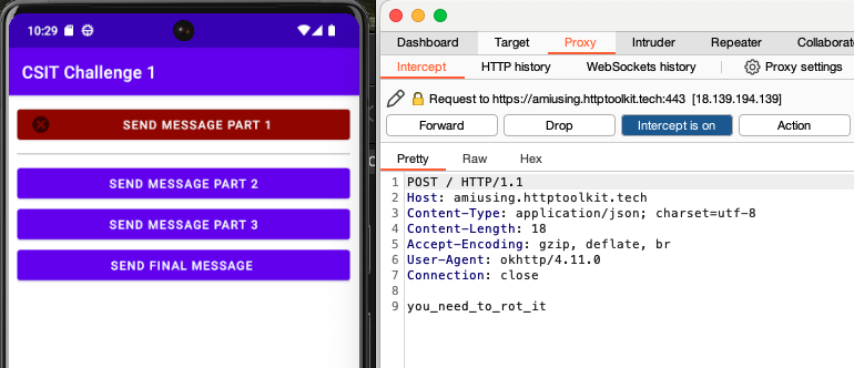 string in request body