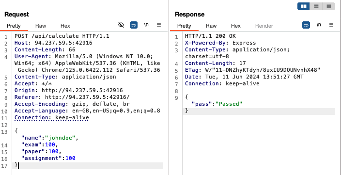 getting ‘passed’ using default formula