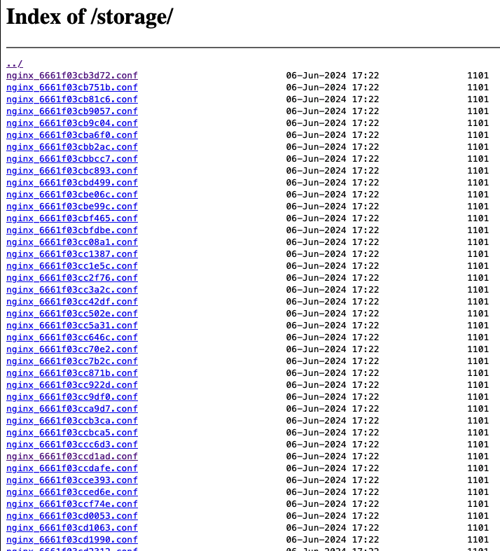 contents of storage directory