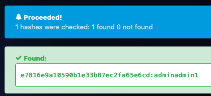 cracking the admin’s password