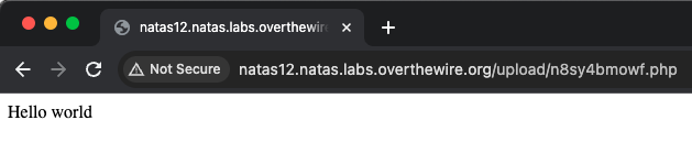 PHP script successfully executed