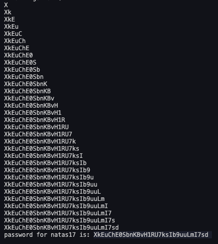 result of running exploit script